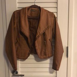 Brown leather jacket